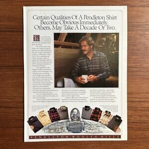 1986 Print Ad Pendleton Woolen Mills Men's Shirt Line